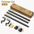 YaFex Curtain Rods 2 Pack 32-58 Inch, Heavy Duty 1 Inch Curtain Rod, Modern - Image 7