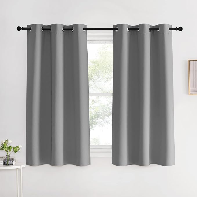 NICETOWN Silver Grey Blackout Curtain Panels by NICETOWN