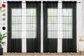 SpaceDresser Black Sheer Curtains 4 Panels Rod Pocket Semi-Sheer Curtain 84 by SpaceDresser
