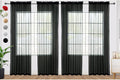 SpaceDresser Black Sheer Curtains 4 Panels Rod Pocket Semi-Sheer Curtain 54 by SpaceDresser