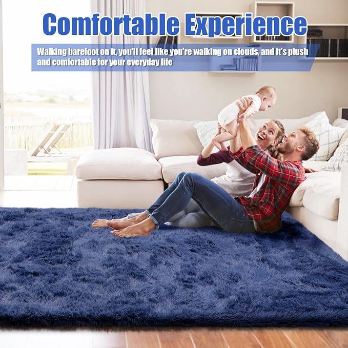 8x10 Fluffy Area Rugs for Living Room, Shag Area Rug for Bedroom - Image 7