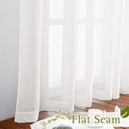 NICETOWN Linen Sheer Curtain 100 Inch Wide Privacy - Image 6