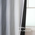 Estelar Textiler Grey and Greyish White Ombre Blackout Curtains 90 Inches Long - Image 5