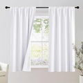 NICETOWN Bedroom 100% Blackout Curtains, 2 Panels, 42 by 48, Snow White by NICETOWN