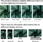 Lecloud Hunter Green Sheer Curtains 90 Inches Long 2 Panels, Airy Voile Solid - Image 8