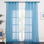 NICETOWN Living Room Sheer Curtains 96 inch Length, Grommet Airy Voile Sheer by NICETOWN