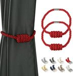 BEL AVENIR Magnetic Curtain Tiebacks, Decorative Drapery Holdbacks Modern Woven by BELAVENIR