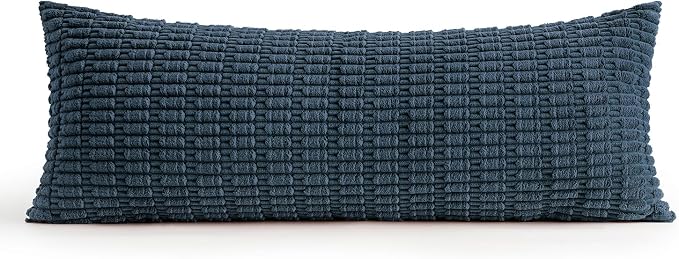 MIULEE Pack of 1 Blue Long Body Lumbar Decorative Throw Pillow Cover 14x36 Inch - Image 6