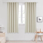 Deconovo Blackout Curtains, Thermal Insulated, W42 x L63 2 Panels, Back Tab - Image 2