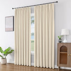 Joydeco Pleated Curtains for Living Room Bedroom, Linen Drapes 90 inch Length 2 - Image 4