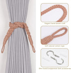 NICEEC 4 Pack Natural Cotton Rope Curtain Tiebacks Elegant Boho Style - Image 2