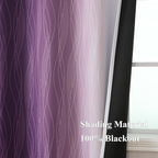 Estelar Textiler Purple and Greyish White Blackout Curtains 96 Inches Long - Image 5