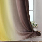 Estelar Textiler Brown and Yellow Blackout Curtains - Image 6