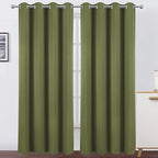 LEMOMO Olive Green Blackout Curtains/52 x 84 Inch Long/Set of 2 Curtain by Lemomo