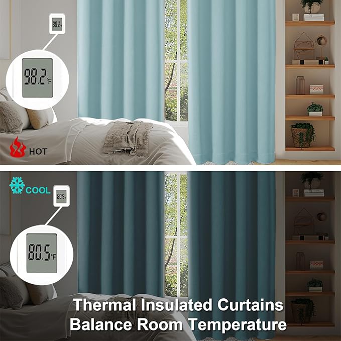 Simplebrand Aqua Blackout Curtains - Image 6