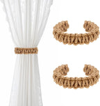 Ptwola 2 Pack Braided Curtain Tiebacks Boho Elegant Rustic Curtain Holdbacks by Unknown