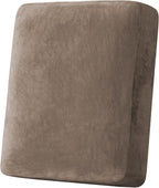 H.VERSAILTEX Velvet Stretch Couch Cushion Cover Plush Cushion Slipcover by HVERSAILTEX