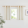 NICETOWN Natural Linen Kitchen Window Curtains Over Sink, Grommet Thick Linen by NICETOWN