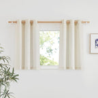 NICETOWN Natural Linen Kitchen Window Curtains Over Sink, Grommet Thick Linen by NICETOWN