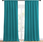NICETOWN Peacock Blue Blackout Curtains Panels - Image 2