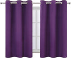 LEMOMO Purple Thermal Blackout Curtains/38 x 54 Inch/Set of 2 Panels Room - Image 2