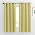 NICETOWN Paler Yellow Room Darkening Curtains 63 inch Length by NICETOWN