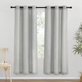 NICETOWN Gray Thick Linen Curtains 72" Length, Grommet Privacy Window by NICETOWN