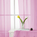 Lecloud Sheer Curtains 96 Inches Long 2 Panels, Light Pink Farmhouse Voile - Image 8