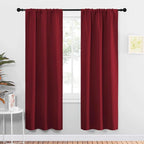 NICETOWN Christmas Burgundy Curtains Blackout Drape Panels by NICETOWN