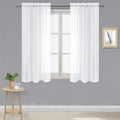 DWCN White Sheer Curtains Semi Transparent Voile Rod Pocket Curtains by DWCN