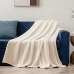 BEDELITE Fleece Blanket Beige Throw Blankets - Image 2