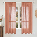BGment Terracotta Linen Curtains 63 Inches Long by BGment