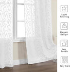 OWENIE Furman Extra Long Sheer White Curtains 96 inches Long - Image 3