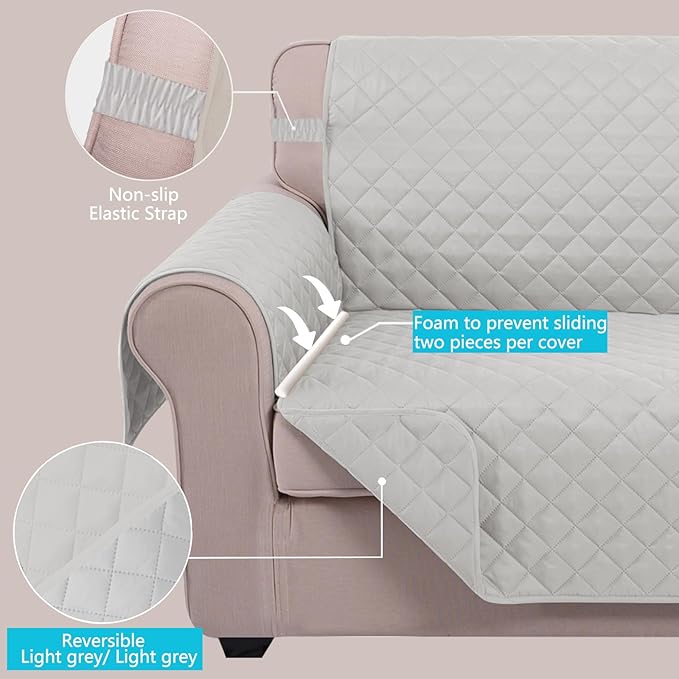 U-NICE HOME Large Sofa Cover Reversible Couch Cover - Image 3