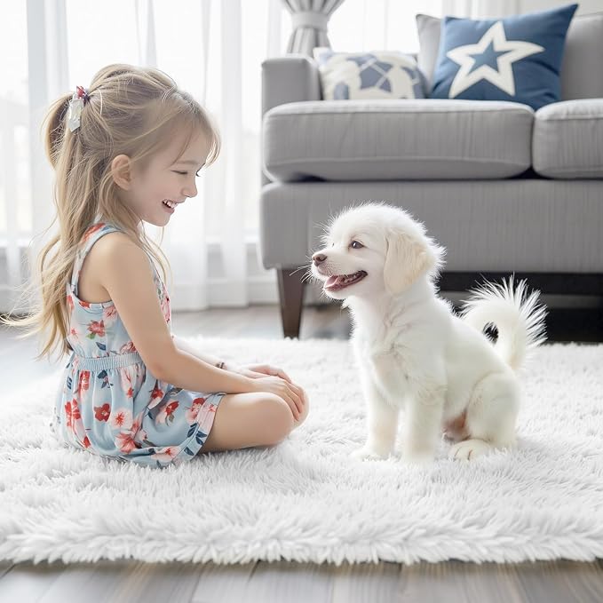 Area Rugs 10x14 Living Room, Shaggy Carpet Soft Plush Furry Bedside Rug Large - Image 6