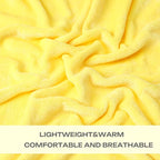 JIAHANNHA Yellow Throw Blanket Fleece Blanket Throw Size, Super Soft Cozy Plush - Image 3
