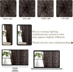 Chyhomenyc Chocolate Sheer Curtains 84 Inch Length 2 Panels Set, Light - Image 3