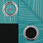 Estelar Textiler Teal and Greyish White Blackout Curtains 63 Inches Long - Image 7