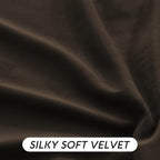 RYB HOME Brown Blackout Curtains 96 inches Long Velvet, Room Darkening Thermal - Image 5