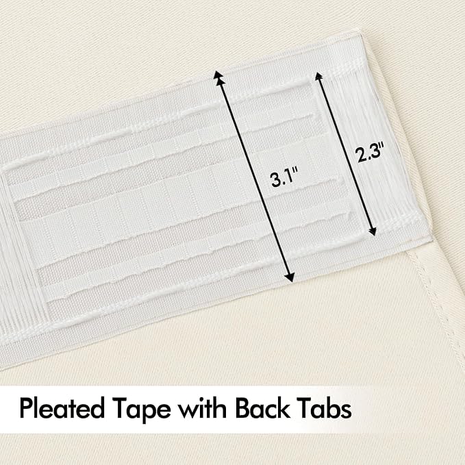 MIULEE Birch Back Tab Blackout Curtains 84 Inch Length 2 Panels Set - Image 4