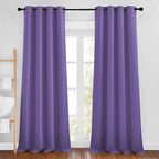 NICETOWN Lilac Purple Curtains 96 inches Long, Grommet Thermal Insulated by NICETOWN