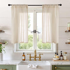 BGment Linen Natural Curtains 40 Inch Length by BGment
