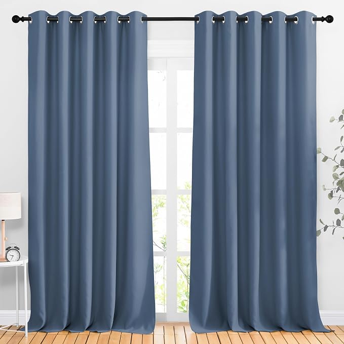 NICETOWN Blackout Living Room Curtains 102 inches Long, Grommet Thermal Window by NICETOWN