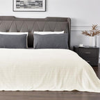 BEDELITE Fleece Blanket Queen Size – 3D Ribbed Jacquard Soft and Warm - Image 2