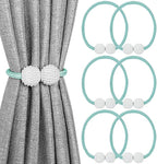 Melaluxe 6 Pack Magnetic Curtain Tiebacks, Decorative Curtain Holdbacks by Melaluxe
