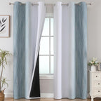 Estelar Textiler Stone Blue and Greyish White Gradient Room Darkening Blackout by ESTELARTEXTILER