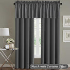 H.VERSAILTEX Blackout Valances for Windows, Short Window Valance Curtains for - Image 3