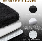 Black Rug for Bedroom, Small Area Rugs 3x5, Non-Shedding Indoor Shaggy Rug for - Image 4