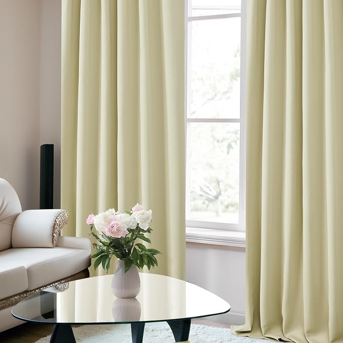 Deconovo Blackout Curtains, Thermal Insulated, W52 x L84 2 Panels, Back Tab - Image 5