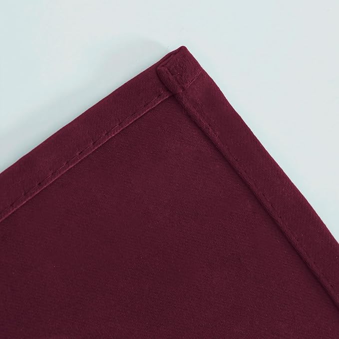 LEMOMO Burgundy Red Blackout Curtains 42 x 54 Inch Length Set of 2 Panels - Image 6